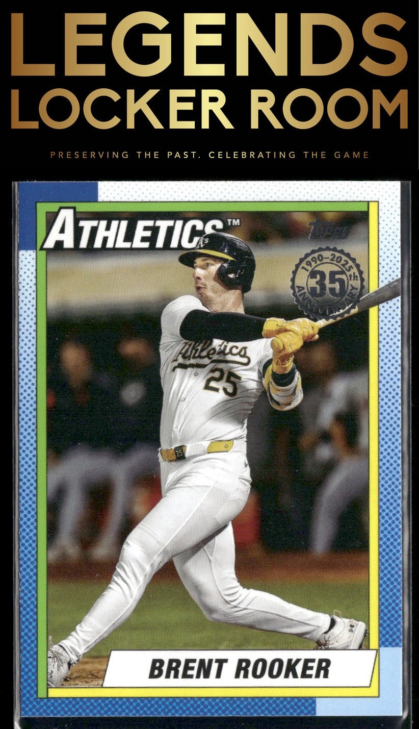 2025 Topps Brent Rooker 1990 Topps Baseball 35th Anniversary