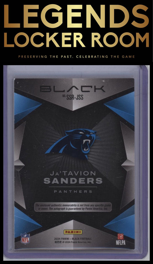 2024 Panini Black Ja'Tavion Sanders Sizeable Auto Rookie Jersey Royal 50/50
