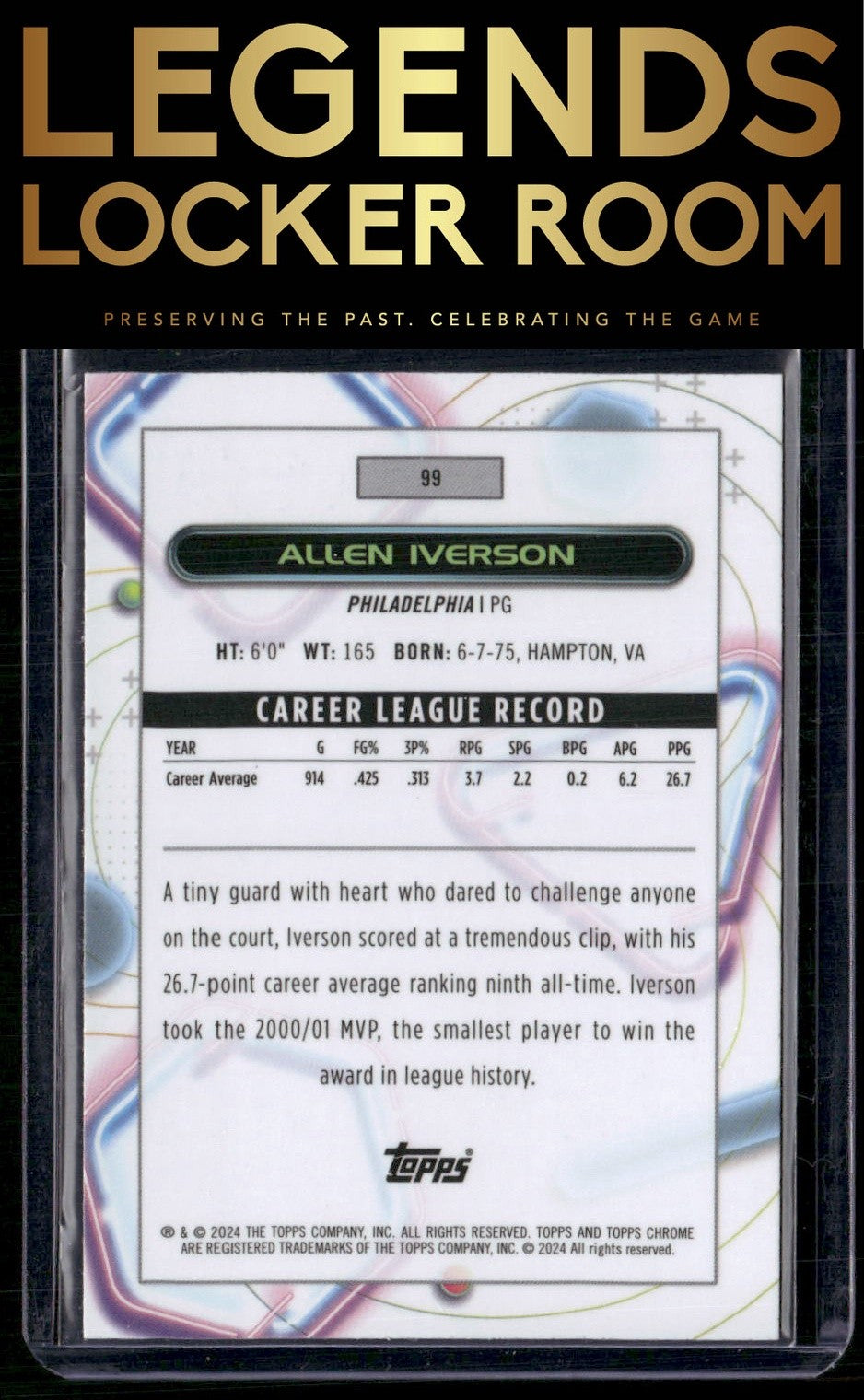 2023-24 Topps Chrome Cosmic #99 Allen Iverson