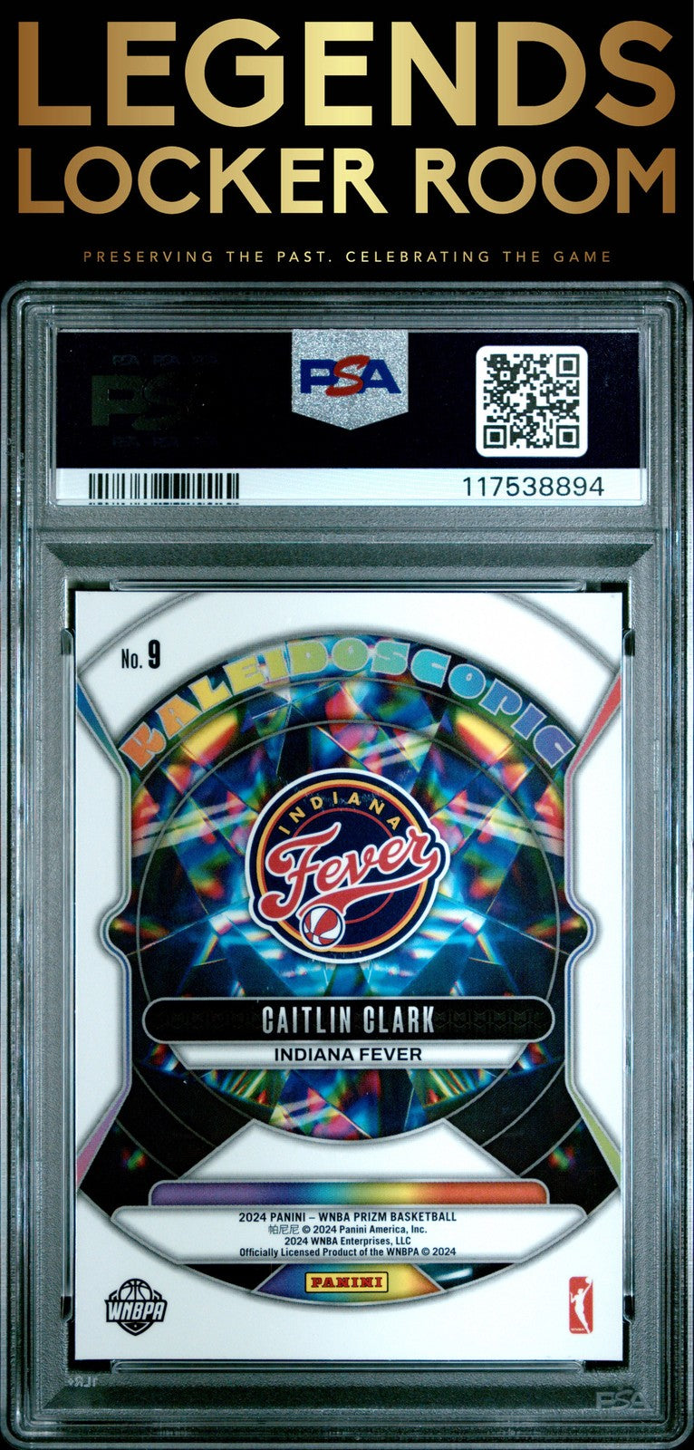 2024 Panini Prizm Wnba Kaleidoscopic #9 Caitlin Clark PSA 8.5