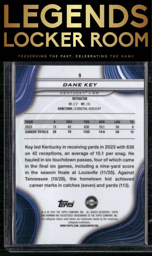 2024 Bowman University Best #9 Dane Key