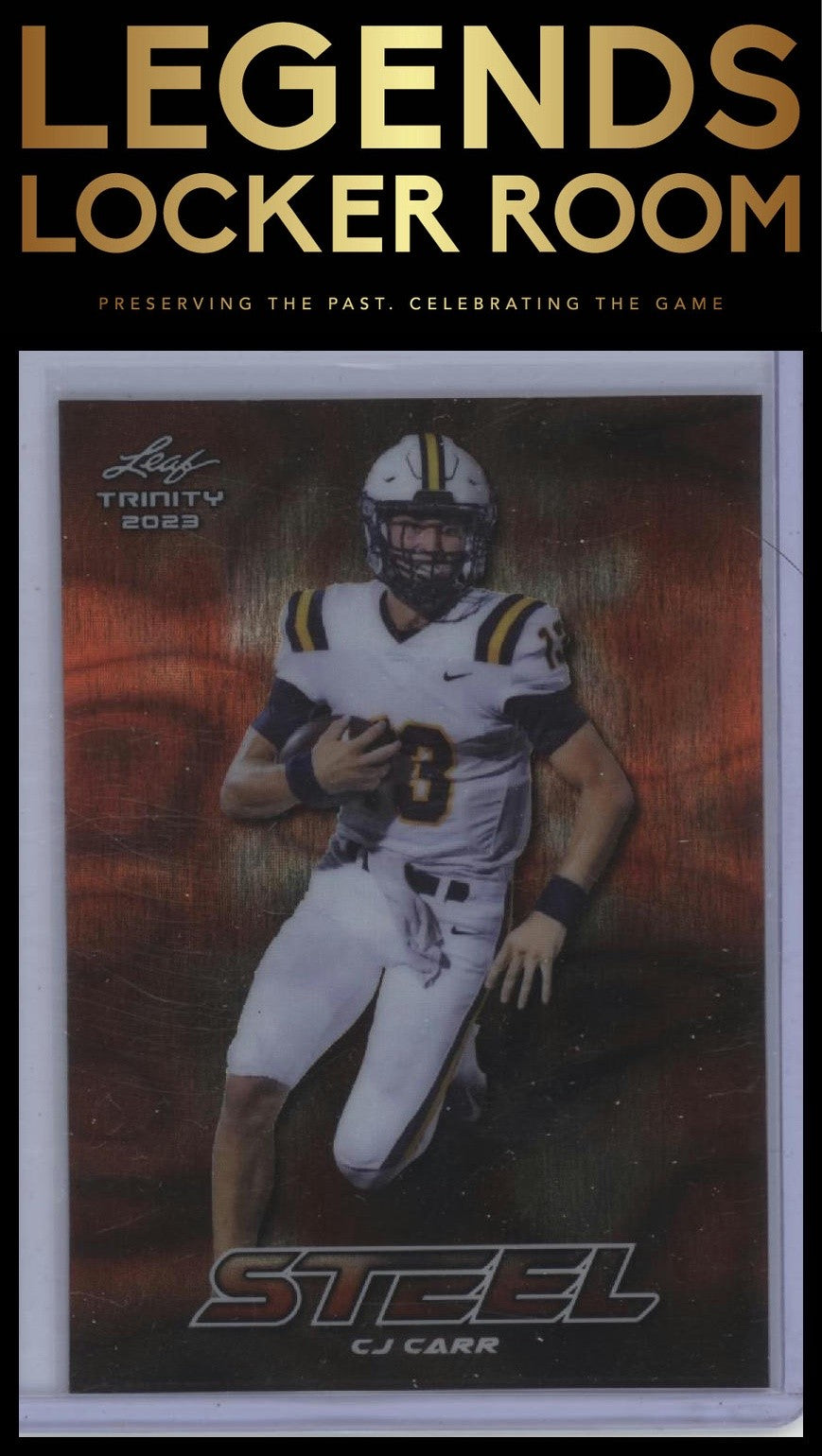 2023 Leaf Trinity - Steel Orange Lava #S-22 CJ Carr #/15