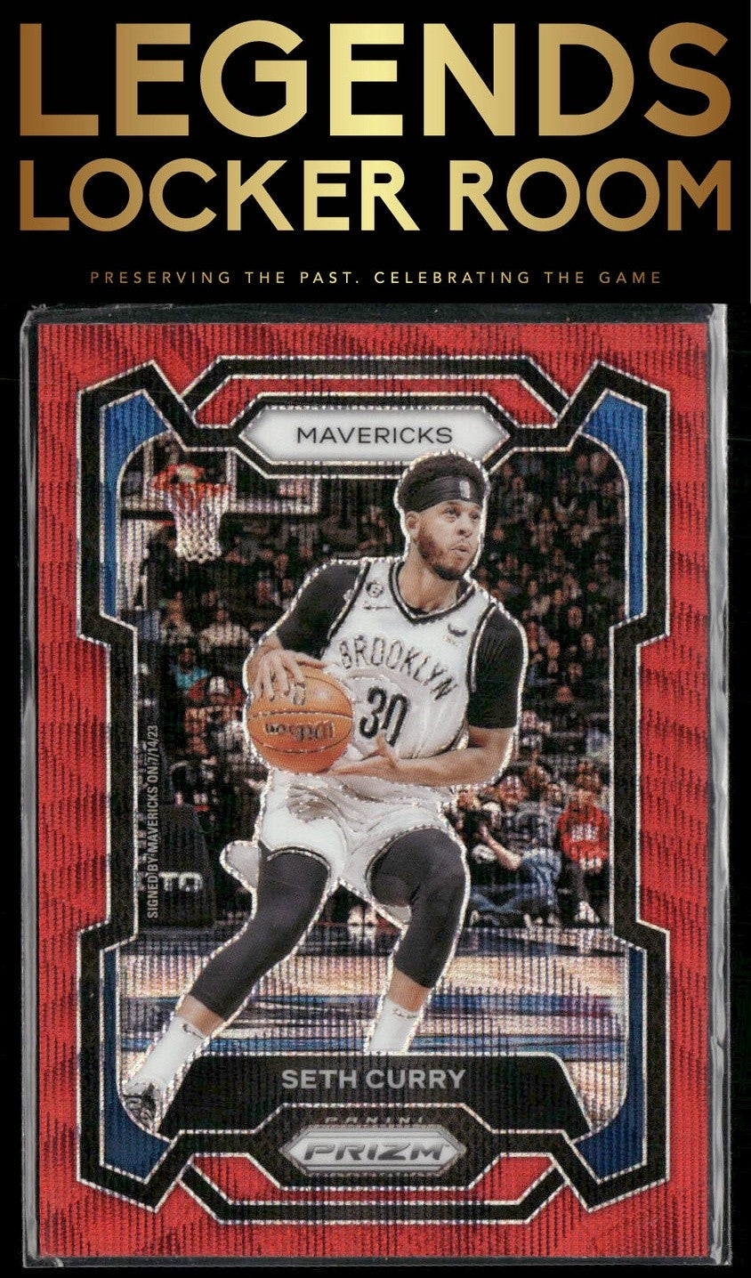 2023-24 Panini Prizm #219 Seth Curry Prizms Ruby Wave