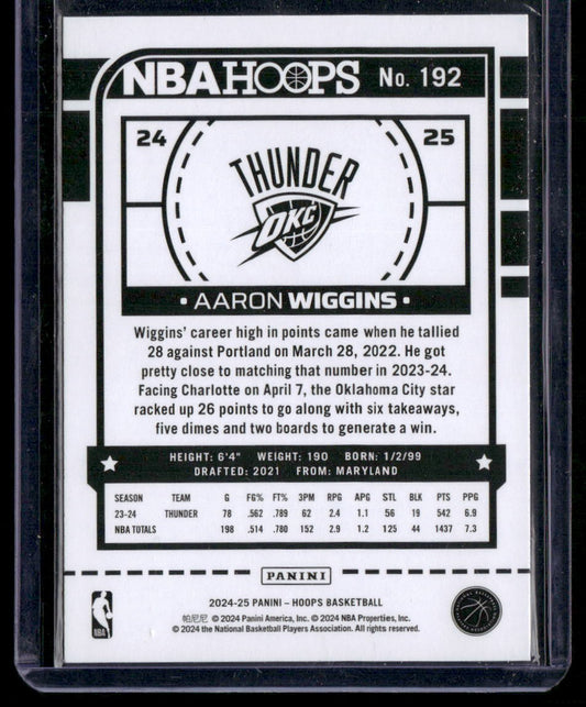 2024-25 Hoops #192 Aaron Wiggins E