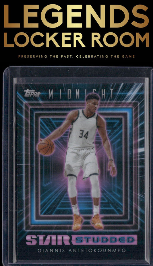 2023-24 Topps Midnight #SS-18 Giannis Antetokounmpo Star Studded