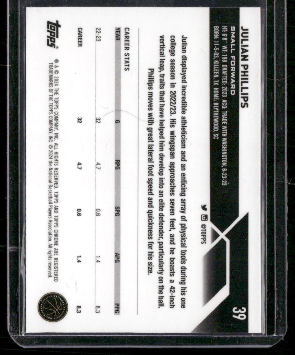 2023-24 Topps Chrome #39 Julian Phillips