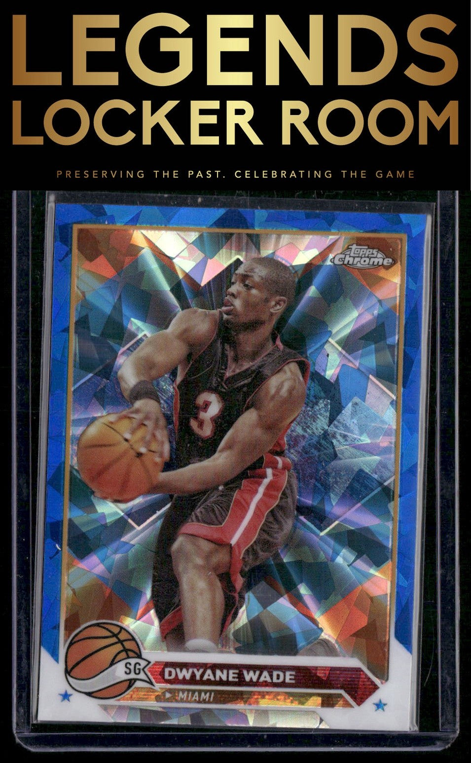 2023-24 Topps Chrome Sapphire #154 Dwyane Wade