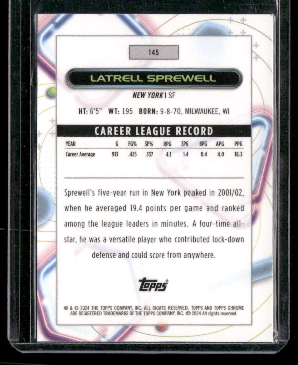 2023-24 Topps Chrome Cosmic #145 Latrell Sprewell