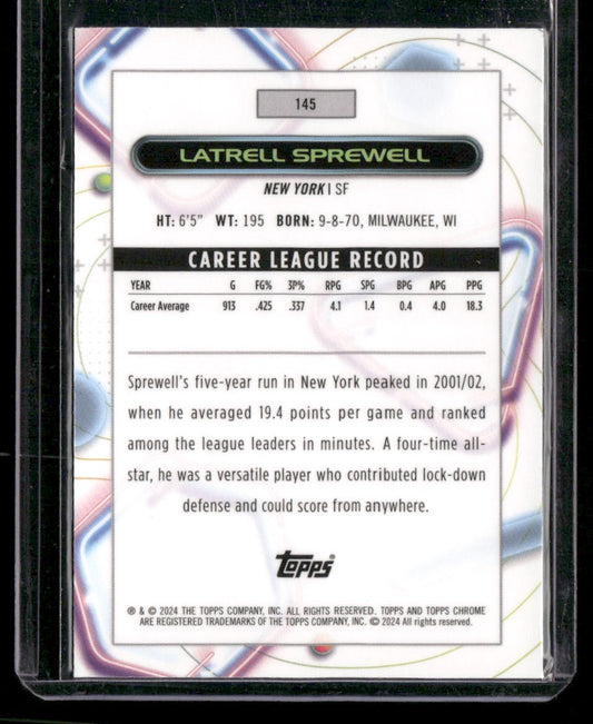 2023-24 Topps Chrome Cosmic #145 Latrell Sprewell