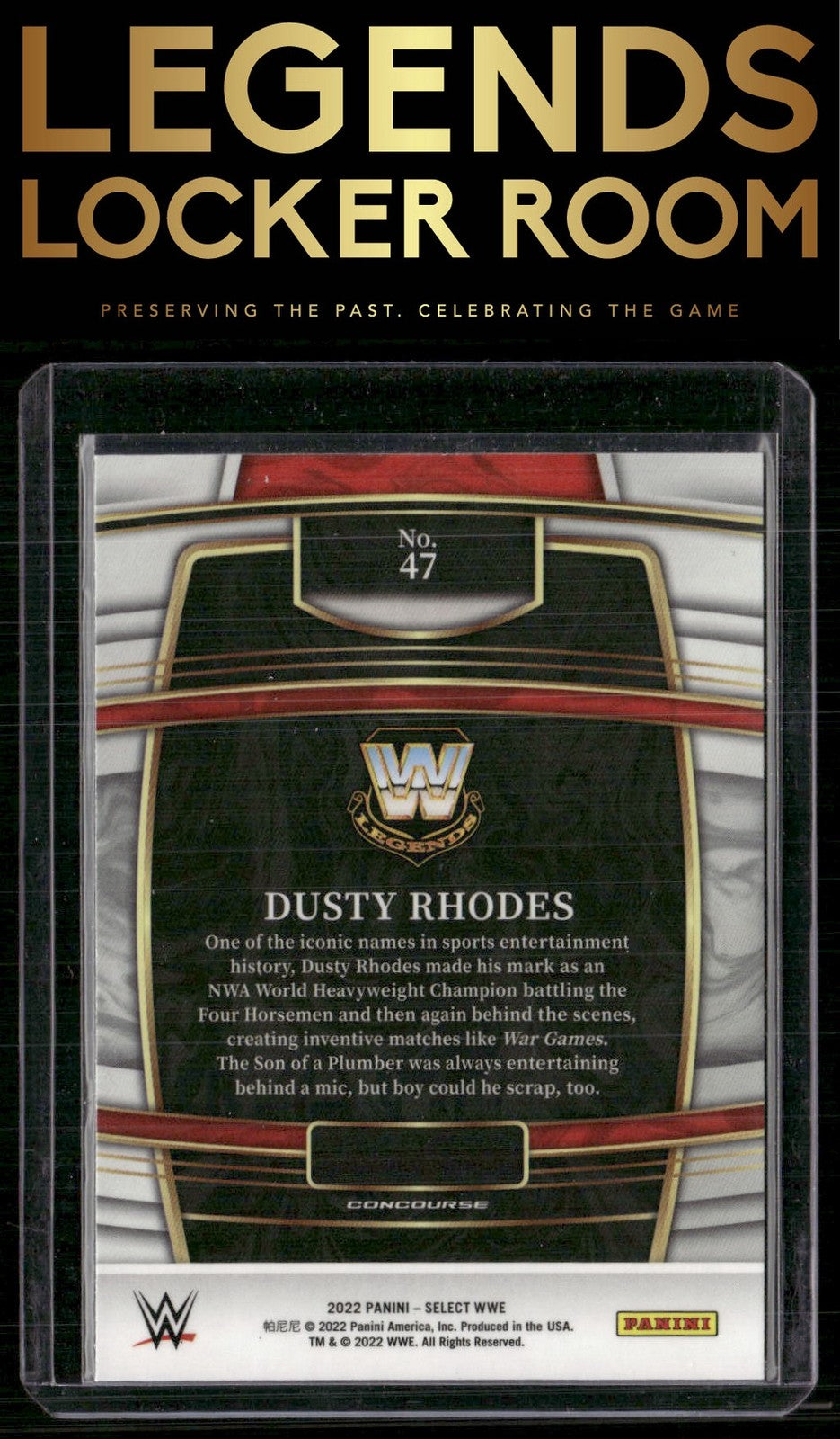 2022 Panini Select WWE #47 Dusty Rhodes Red and Blue