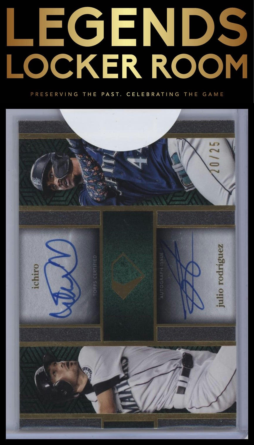 2024 Topps Diamond Icons #IDA-IR Julio Rodríguez / Ichiro Iconic Dual Auto