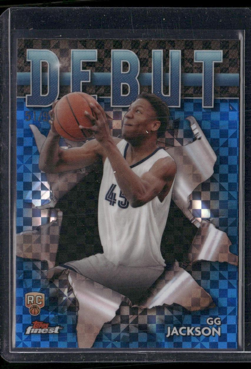 2023-24 Finest #D-27 GG Jackson Debut Blue Checkerboard Refractors #/99