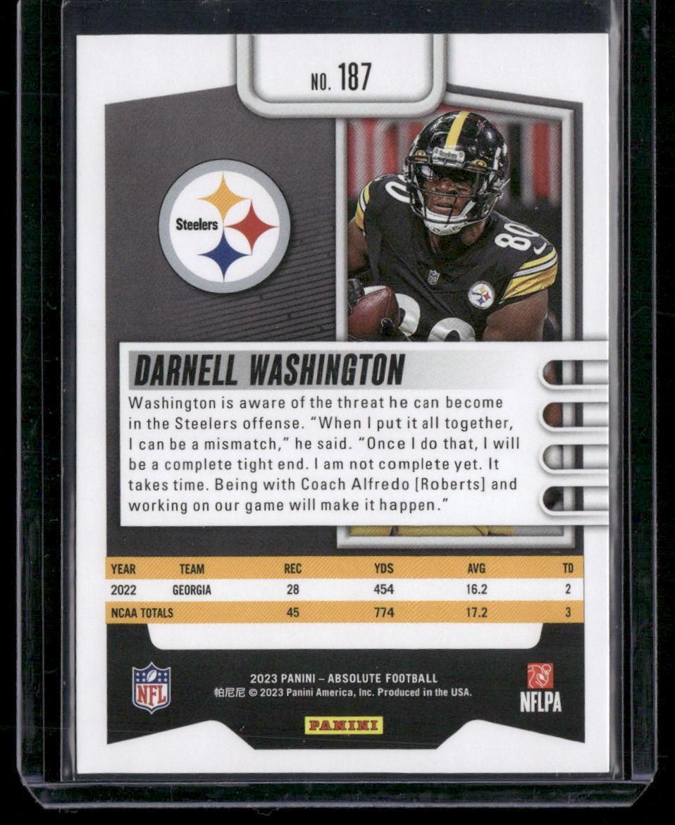 2023 Panini Absolute #187 Darnell Washington Yellow