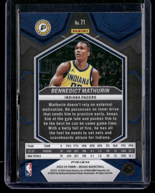 2023-24 Panini Mosaic #71 Bennedict Mathurin Mosaic