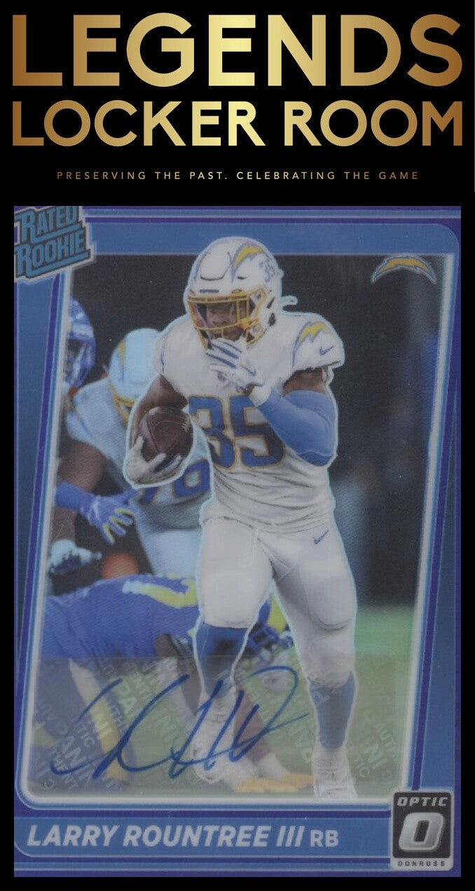 2021 Donruss Optic #256 Larry Rountree III Rated Rookies Autographs Purple #/25