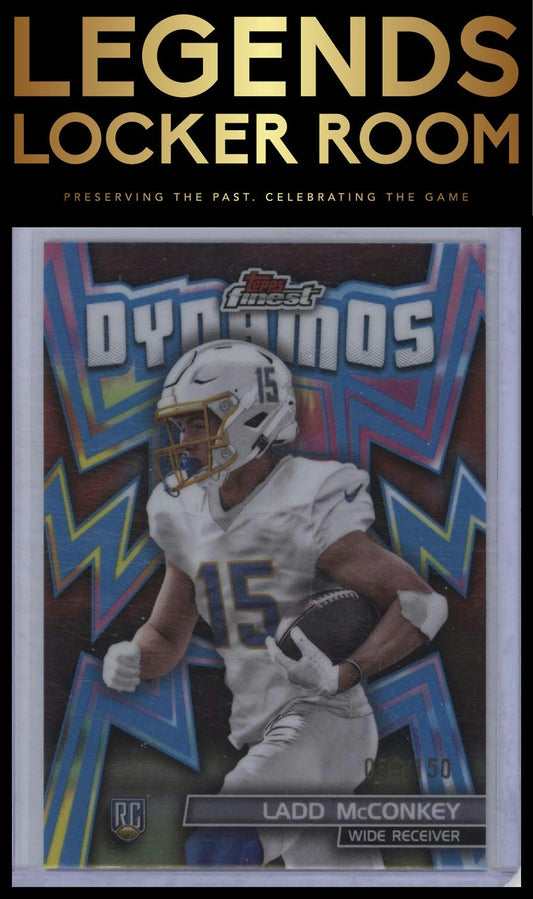 2024 Finest #DYN-11 Ladd McConkey Dynamos Sky Blue Refractor