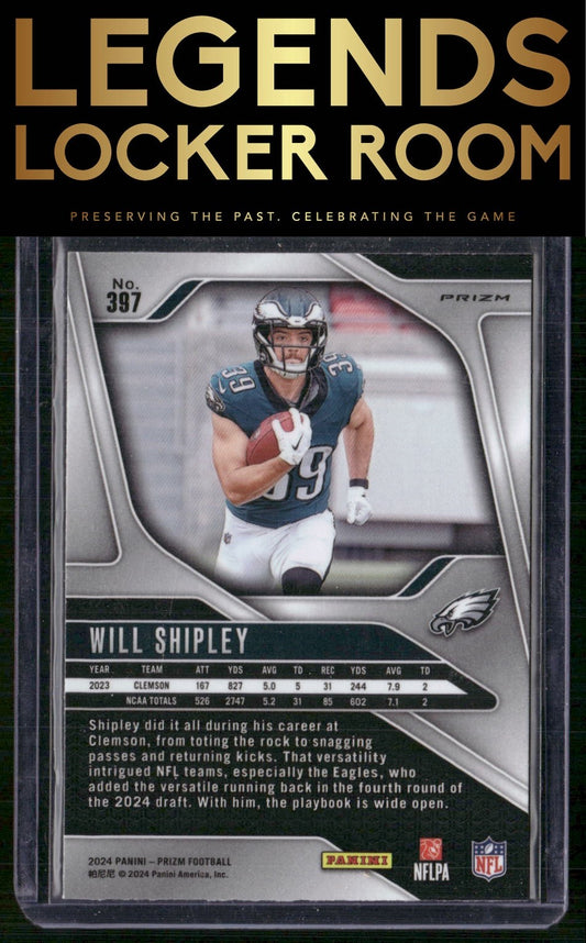 2024 Panini Prizm #397 Will Shipley Silver
