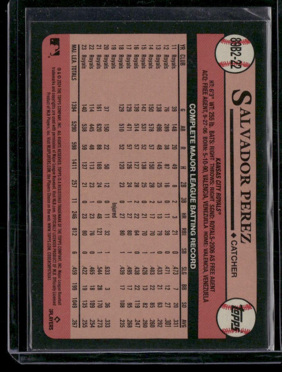 2024 Topps Salvador Perez 1989 Topps Baseball 35th Anniv
