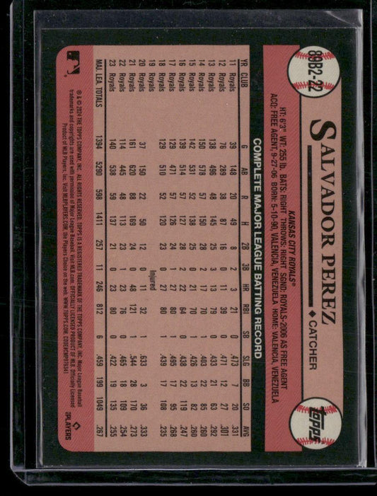 2024 Topps Salvador Perez 1989 Topps Baseball 35th Anniv