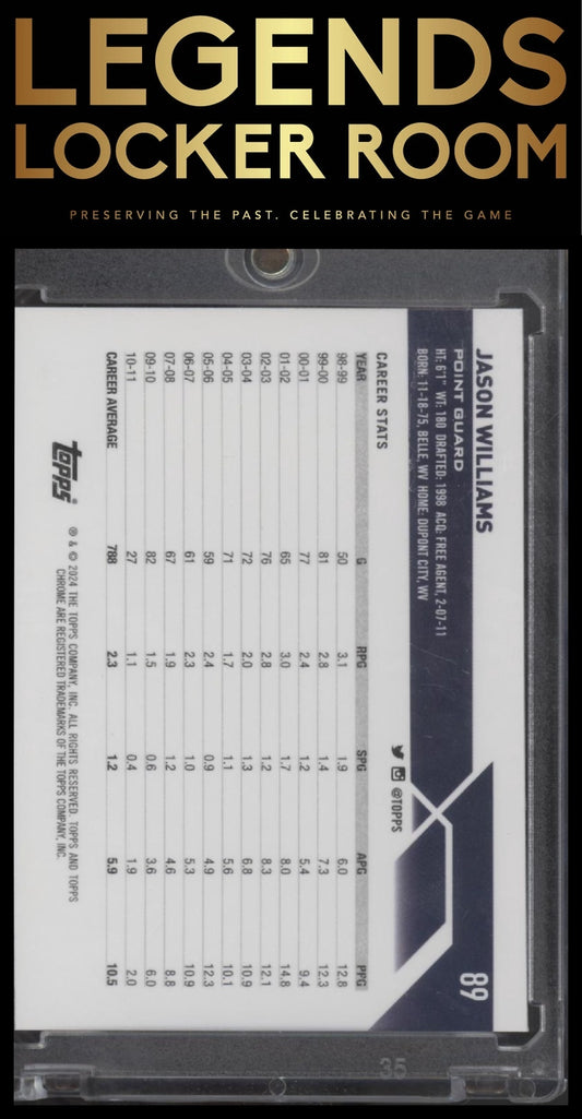 2023-24 Topps Chrome #89 Jason Williams Purple Refractors #/349