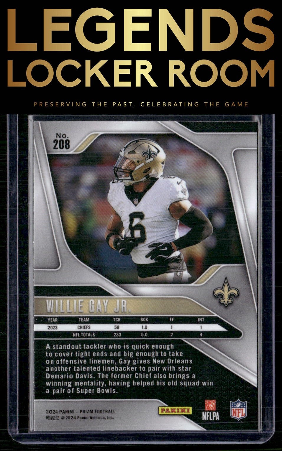 2024 Panini Prizm #208 Willie Gay Jr.