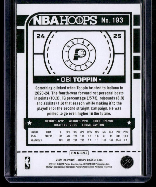 2024-25 Hoops #193 Obi Toppin