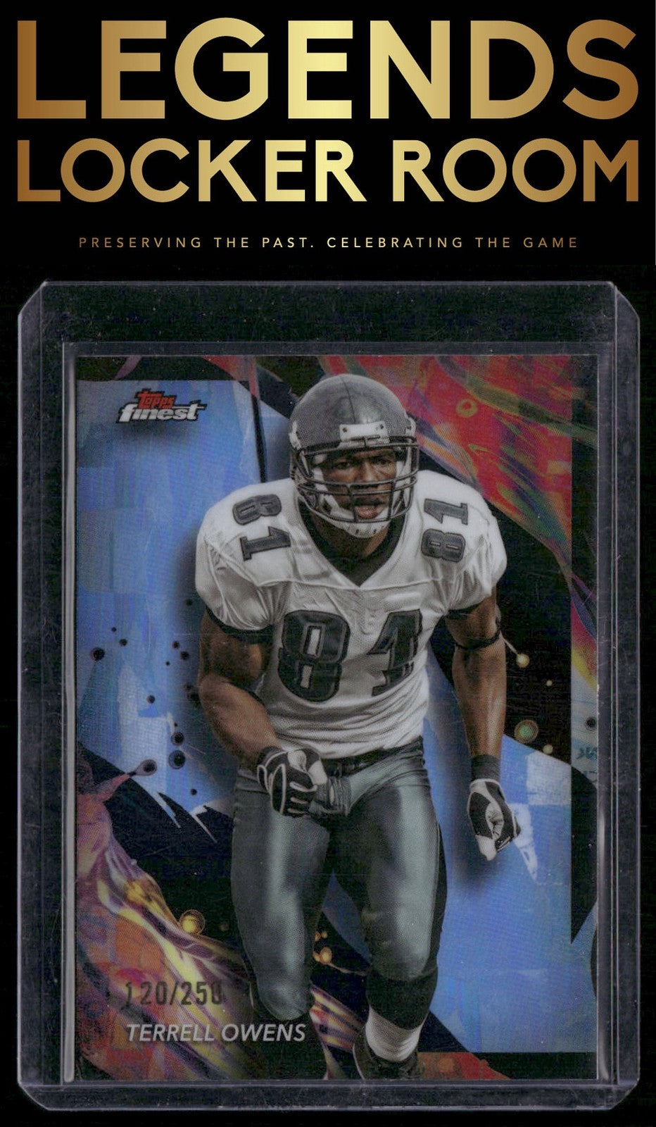 2024 Finest #145 Terrell Owens Sky Blue Refractor #/250