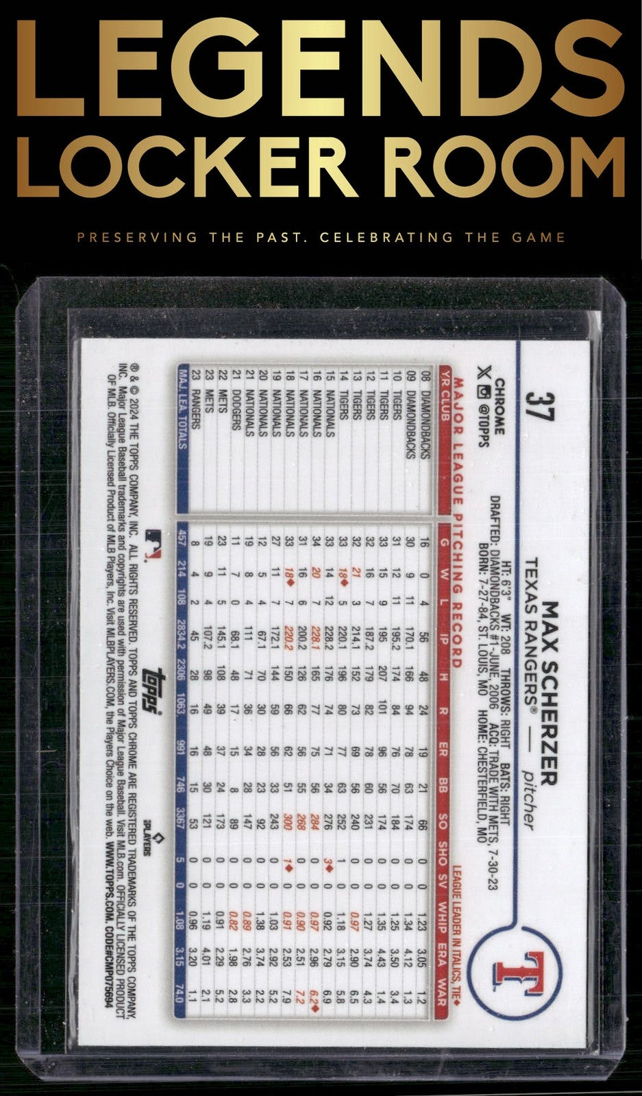 2024 Topps Chrome #37 Max Scherzer