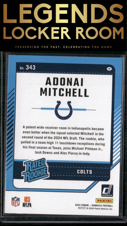 2024 Donruss #343 Adonai Mitchell