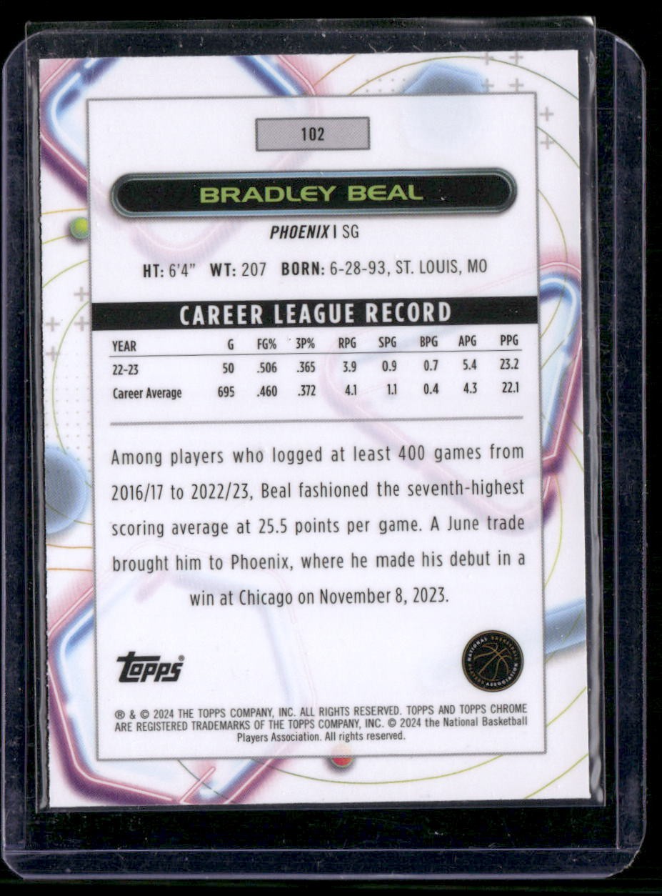 2023-24 Topps Chrome Cosmic #102 Bradley Beal