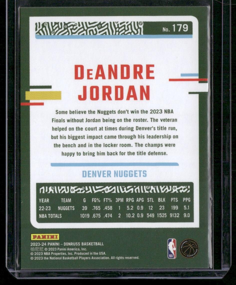 2023-24 Donruss #179 DeAndre Jordan Yellow Flood