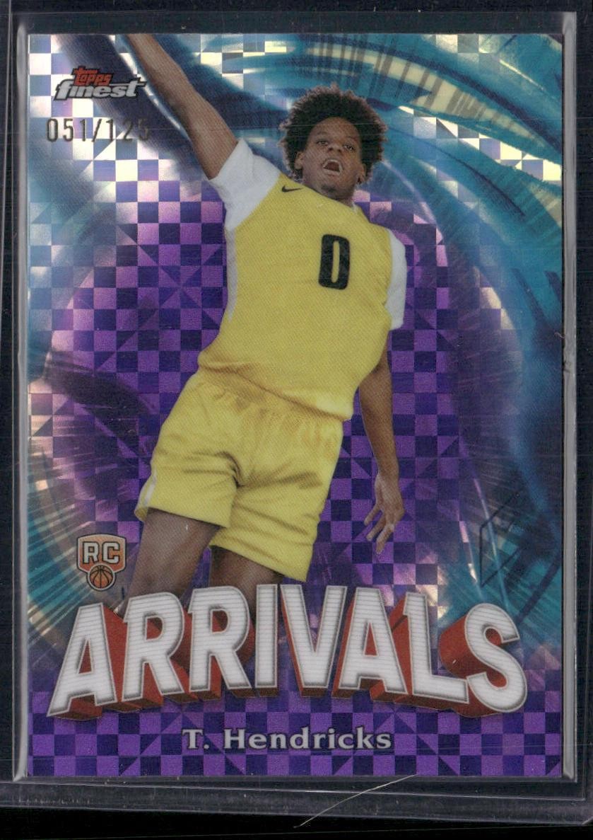 2023-24 Finest Taylor Hendricks Arrivals Purple Checkerboard Refractors #/125