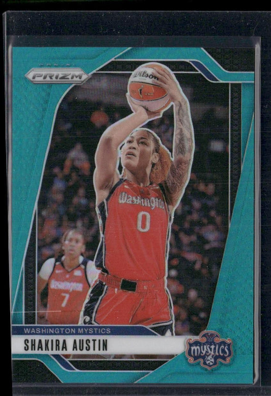 2024 Panini Prizm WNBA #134 Shakira Austin Teal Prizms #/49