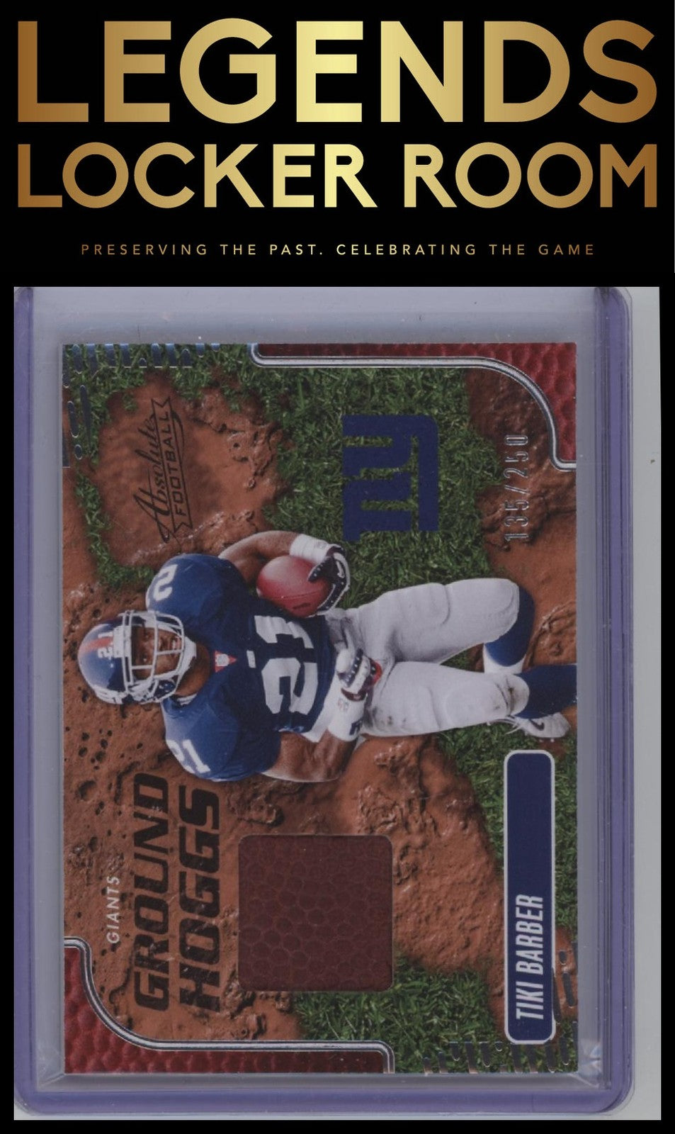 2024 Panini Absolute #GHM-TBR Tiki Barber Ground Hoggs Materials #/250