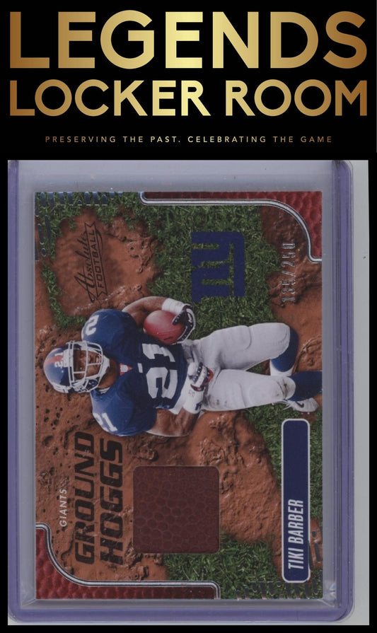 2024 Panini Absolute #GHM-TBR Tiki Barber Ground Hoggs Materials #/250