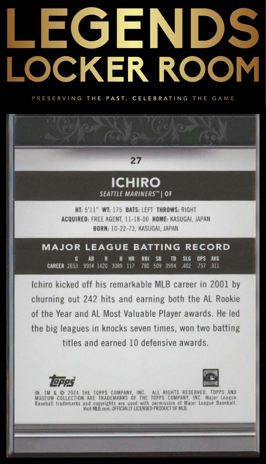 2024 Topps Museum Collection #27 Ichiro Copper