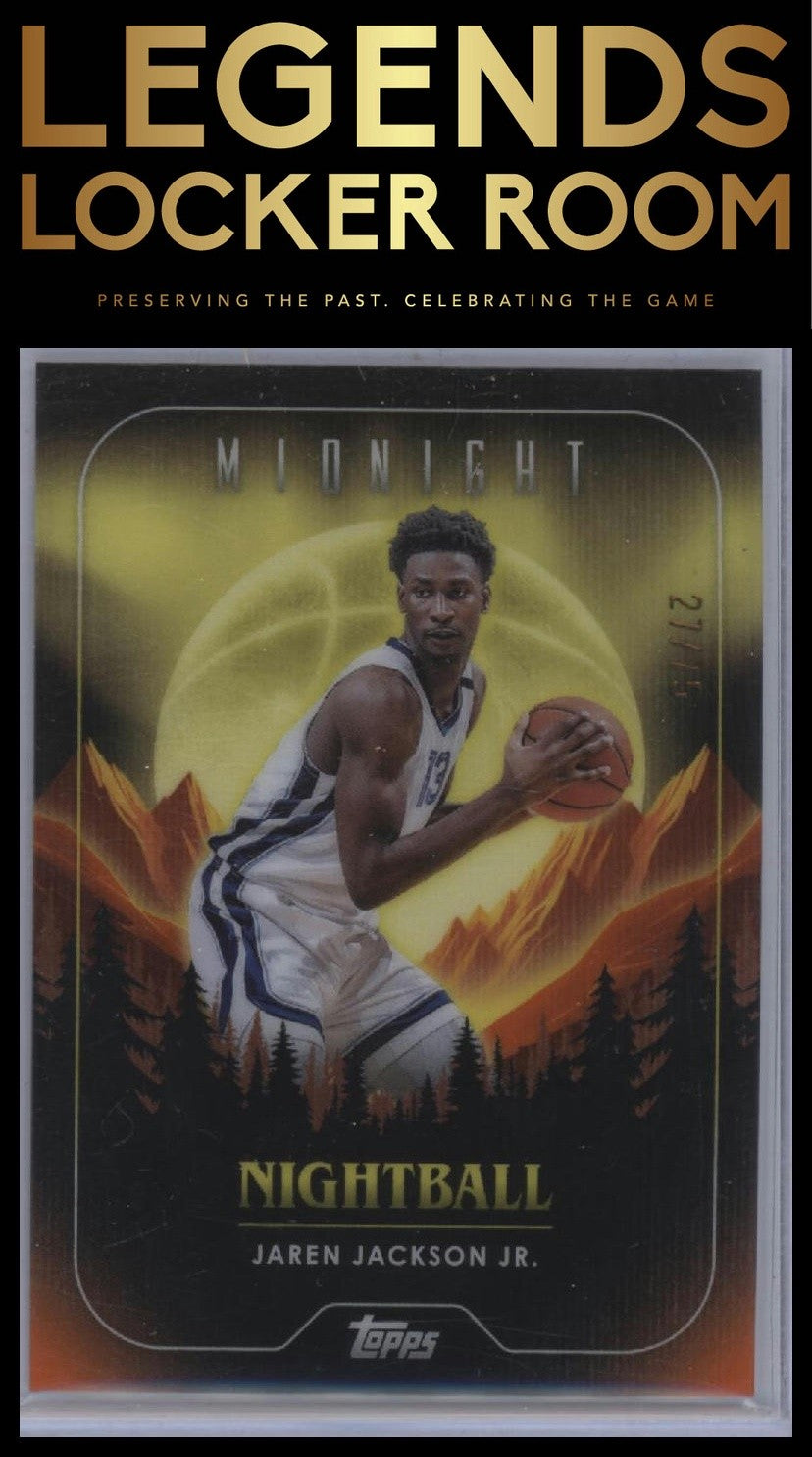 2023-24 Topps Midnight #NB-12 Jaren Jackson Jr. Nightball Dusk #/75
