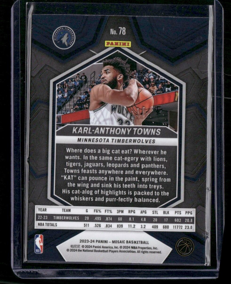 2023-24 Panini Mosaic #78 Karl-Anthony Towns