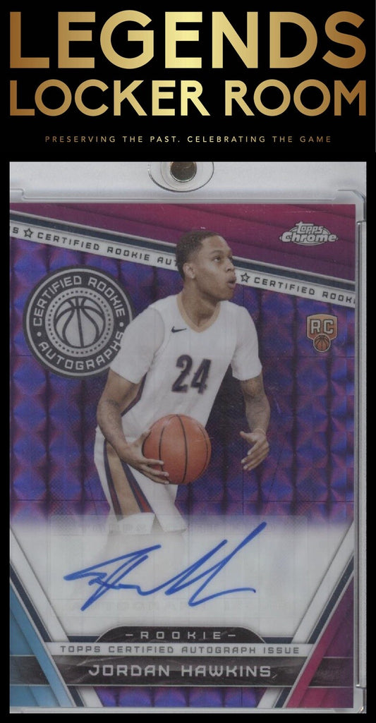 2023-24 Topps Chrome Jordan Hawkins Purple Geometric Certified Rookie Autographs