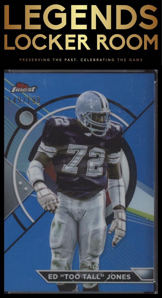 2023 Topps Composite #174 Ed "Too Tall" Jones Finest Blue Refractor #/199
