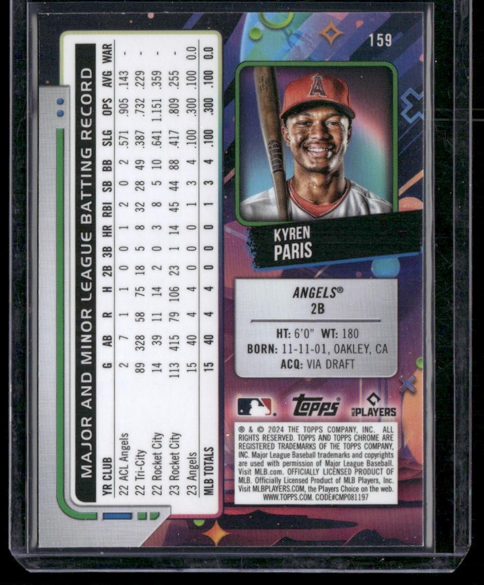 2024 Topps Chrome Cosmic #159 Kyren Paris