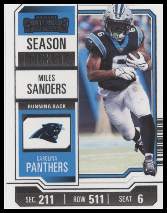 2023 Panini Contenders #16 Miles Sanders Season Ticket Retail
