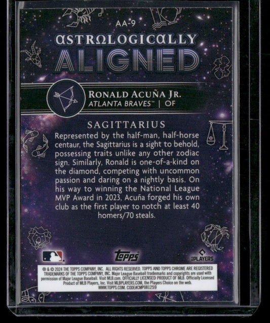 2024 Topps Chrome Cosmic #AA-9 Ronald Acuña Jr. Astrologically Aligned