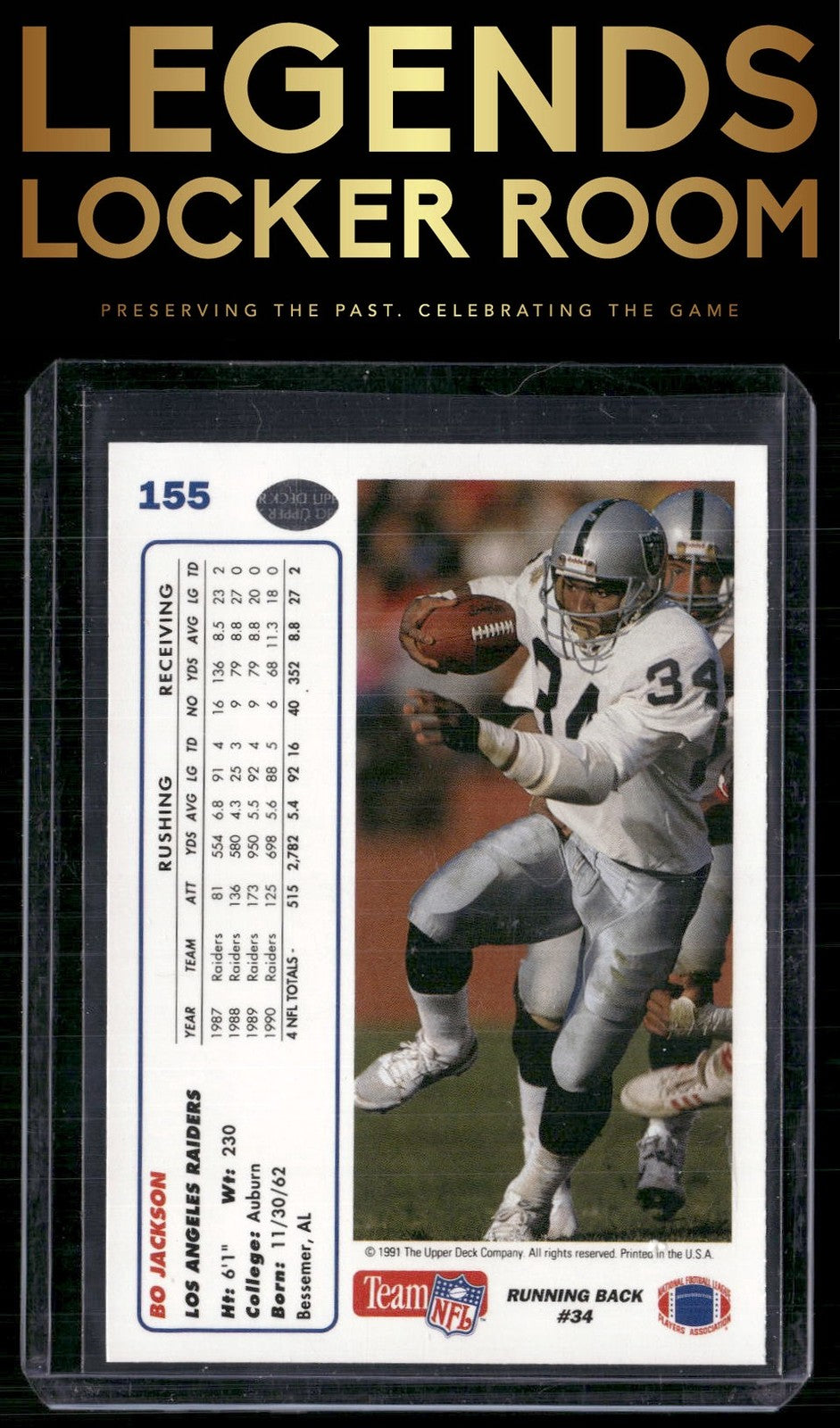 1991 Upper Deck #155c Bo Jackson