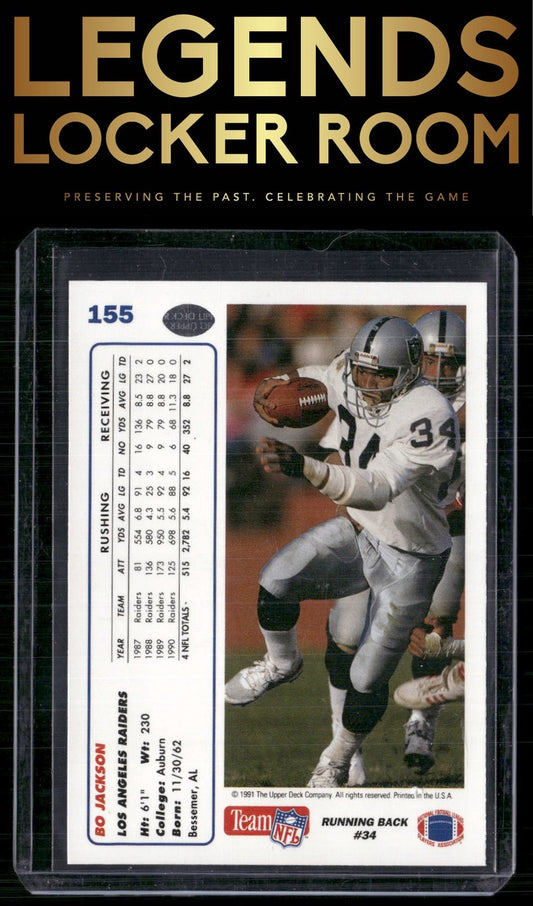 1991 Upper Deck #155c Bo Jackson