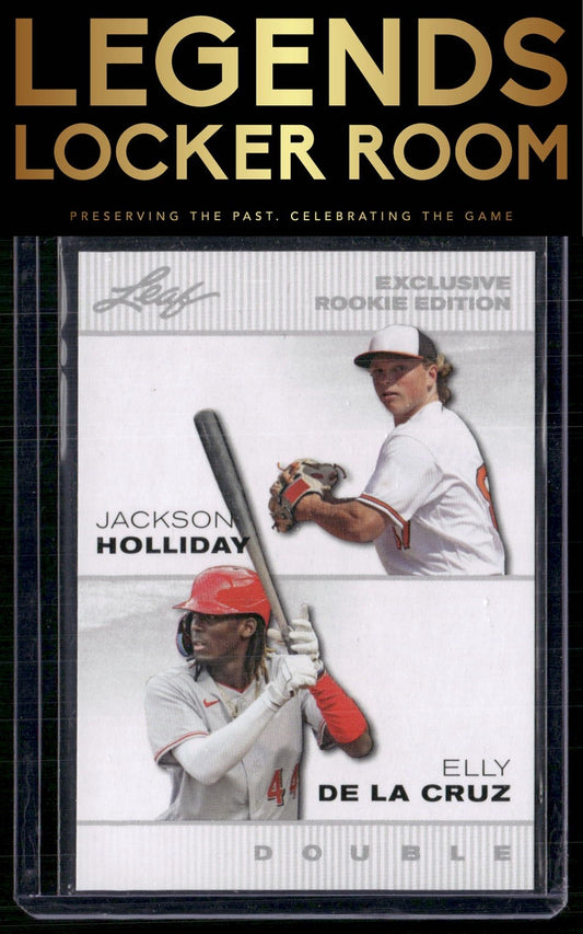 2023 Leaf #ERE-01 Elly De La Cruz / Jackson Holiday exclusive rookie edition