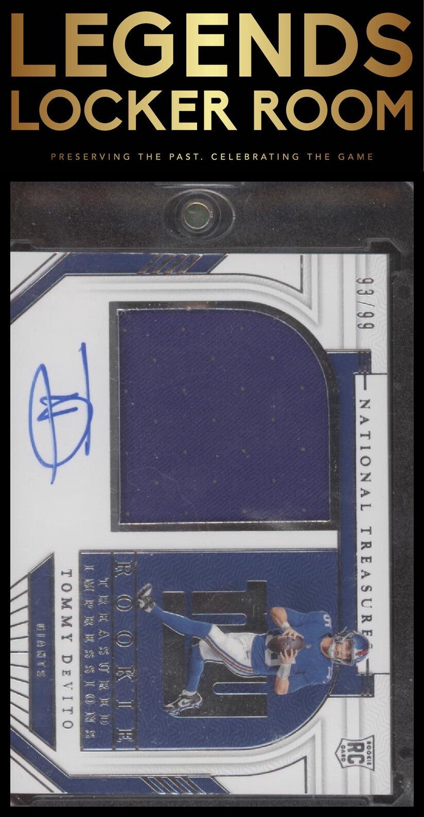 2023 Panini National Treasures Tommy DeVito Rookie Treasured Impressions #/99