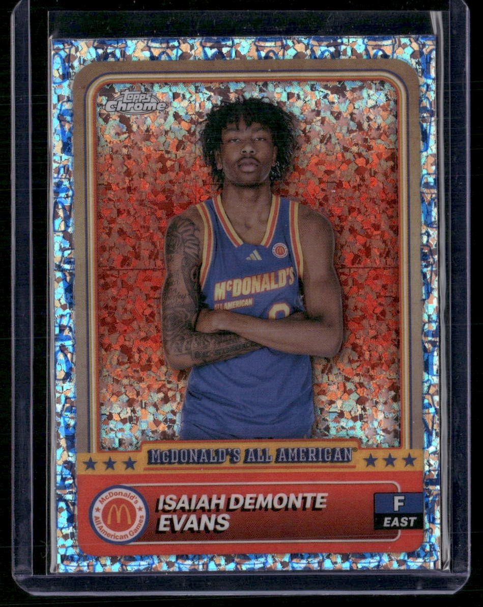 2024 Topps Chrome McDonald's All-American Demonte Evans McFlurry Refractor