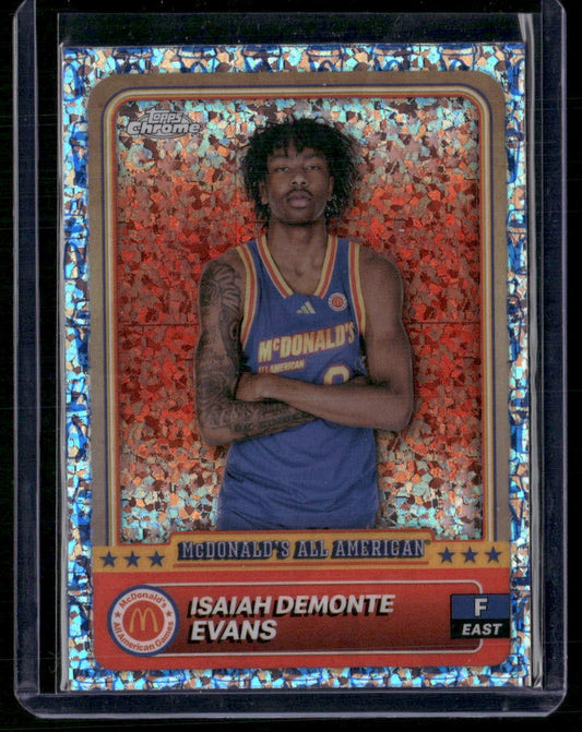 2024 Topps Chrome McDonald's All-American Demonte Evans McFlurry Refractor