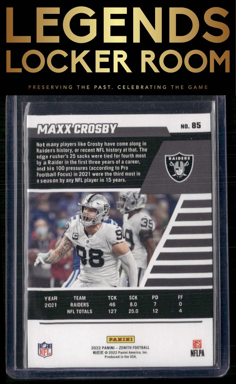 2022 Zenith #85 Maxx Crosby